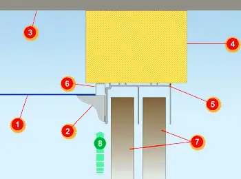 Натяжной потолок отдельно от шкафа-купе