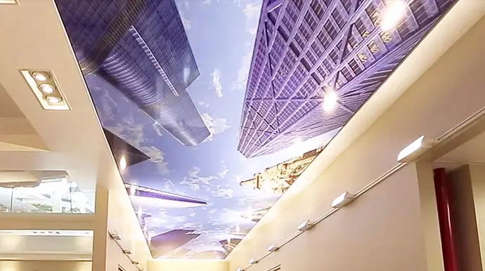 Натяжной потолок с фотопечатью