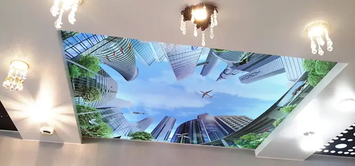 3-D натяжные потолки с гарантией